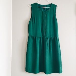 J. Crew emerald green mini tank cocktail dress